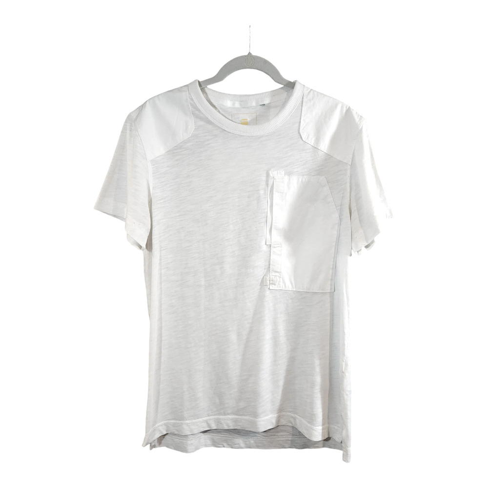 G-Star Raw Arris White Short Sleeve Slub Knit Crewneck Pocket T-shirt Men's M